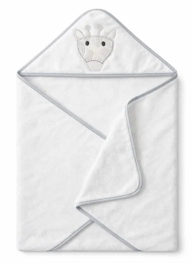 6 Pieces Baby Hooded Bath Towel Made from Soft Cotton with Washcloths Set