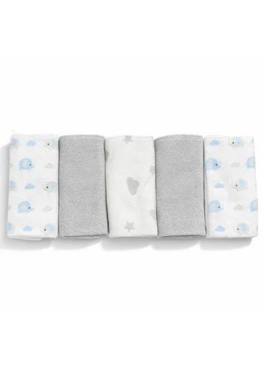 6 Pieces Baby Hooded Bath Towel Made from Soft Cotton with Washcloths Set