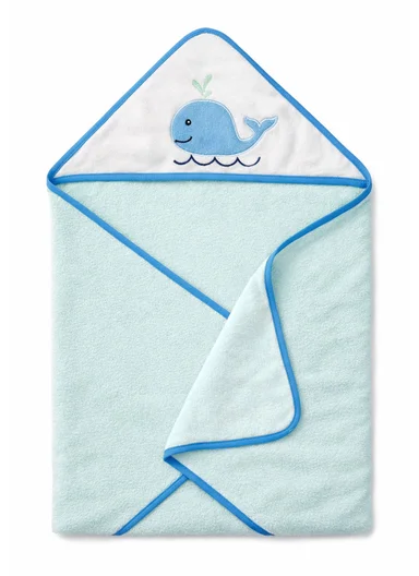 6 Pieces Baby Hooded Bath Towel Made from Soft Cotton with Washcloths Set