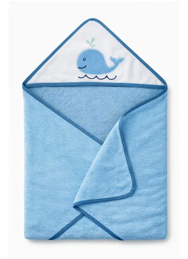 6 Pieces Baby Hooded Bath Towel Made from Soft Cotton with Washcloths Set