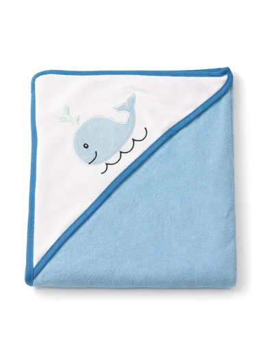 6 Pieces Baby Hooded Bath Towel Made from Soft Cotton with Washcloths Set
