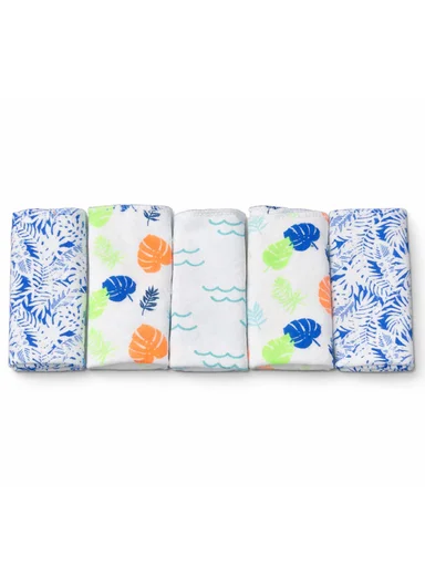 6 Pieces Baby Hooded Bath Towel Made from Soft Cotton with Washcloths Set