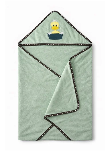 6 Pieces Baby Hooded Bath Towel Made from Soft Cotton with Washcloths Set