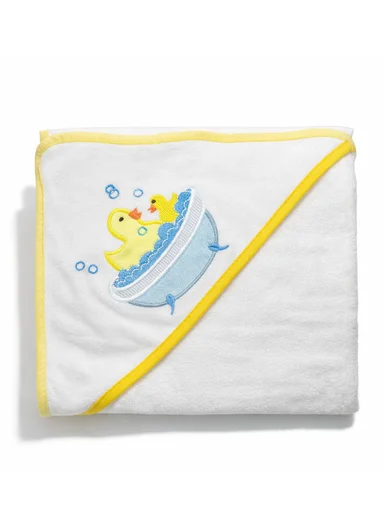 6 Pieces Baby Hooded Bath Towel Made from Soft Cotton with Washcloths Set