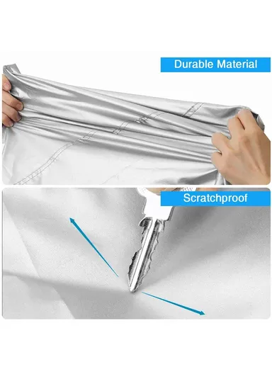 Full Car Cover Outdoor Waterproof All Weather Aluminum Foil Car Cover - Silver / XL