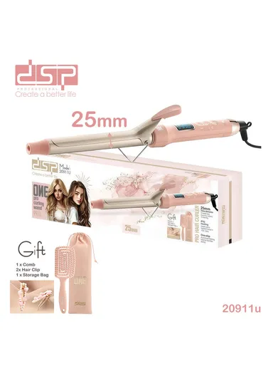 60W 25mm Ceramic Coating Smooth Shiny Vibrancy Curling Wand With PTC Heating &amp; Light Indicator 20911U