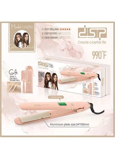 65W Professional Hair Straightener with 360° Rotatable Swivel Cord 11425U