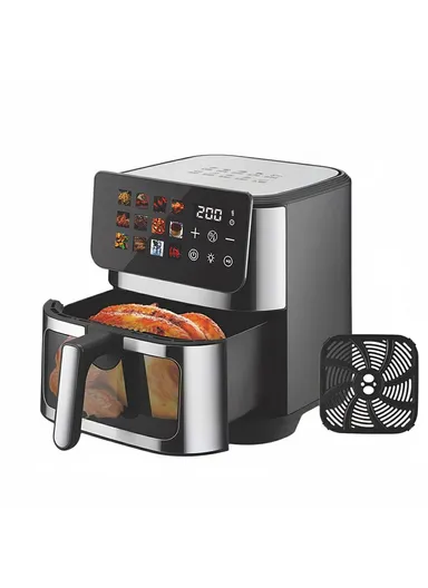 1600W 8.0L Digital Air Fryer With Visual Window &amp; LED Display KB2194