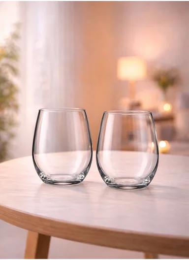 565ml 6-Pcs Luxury Stemless Glass Cup Set With Thin Rim BMHS63513 (D7 x H12)cm