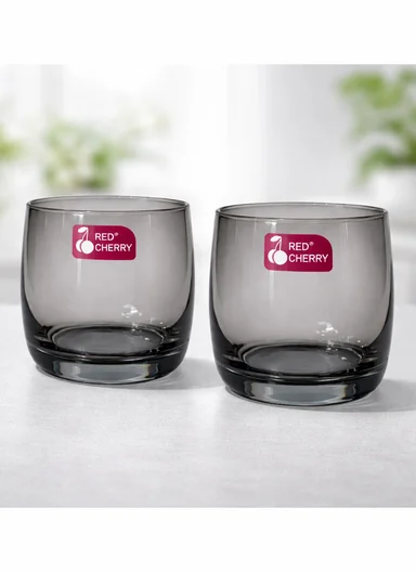 330ml 6Pcs Modern Glass Drinking Cups With Rounded Design (D8 x H9)cm DMC016J