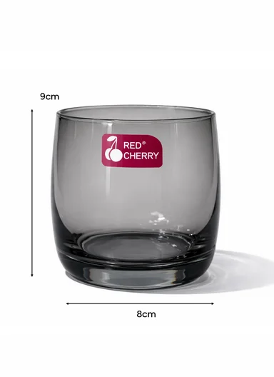 330ml 6Pcs Modern Glass Drinking Cups With Rounded Design (D8 x H9)cm DMC016J