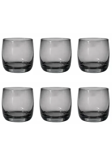 330ml 6Pcs Modern Glass Drinking Cups With Rounded Design (D8 x H9)cm DMC016J