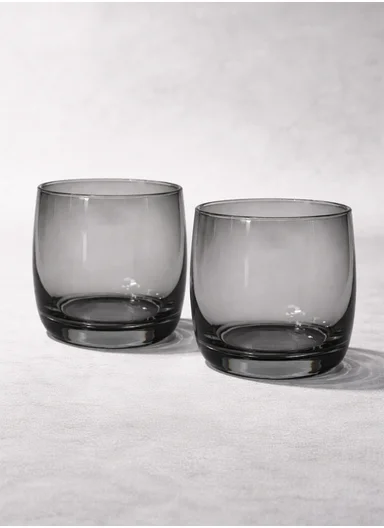 330ml 6Pcs Modern Glass Drinking Cups With Rounded Design (D8 x H9)cm DMC016J