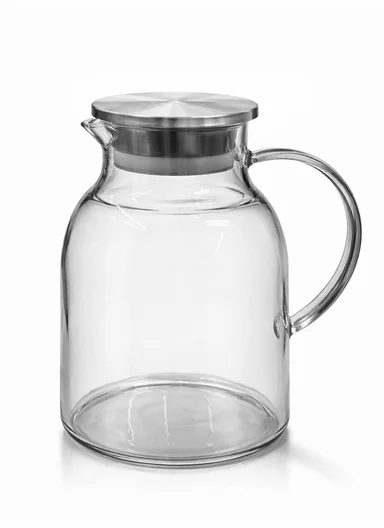 6 Pcs 350ml Luxurious Set Transparent Black Glass Cup With 2L Glass Jug DM001TH 