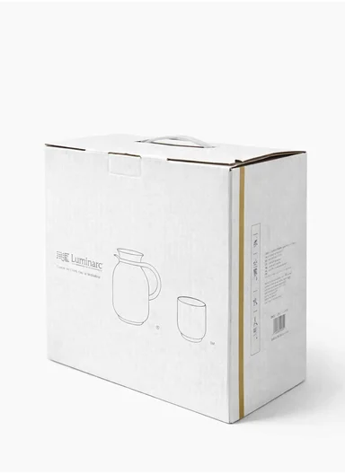 6 Pcs 350ml Luxurious Set Transparent Black Glass Cup With 2L Glass Jug DM001TH 