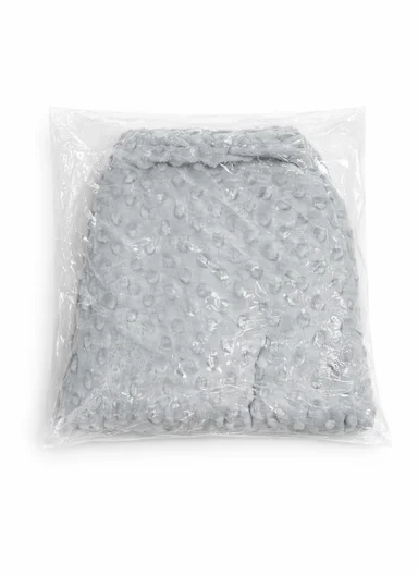 0–6 Months Ultra Soft Minky Swaddle Blanket with Cozy Plush Lining (L50 x W60)cm - Grey