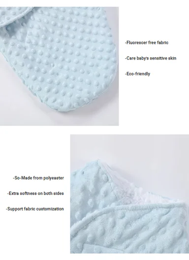 0–6 Months Ultra Soft Minky Swaddle Blanket with Cozy Plush Lining (L50 x W60)cm - Pink