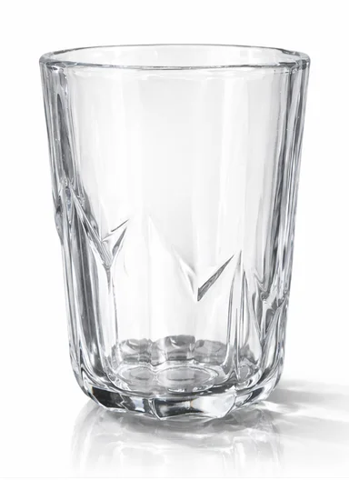 165ml 6Pcs Clear Glass Cups With Faceted Design (D7 x H10)cm 1501