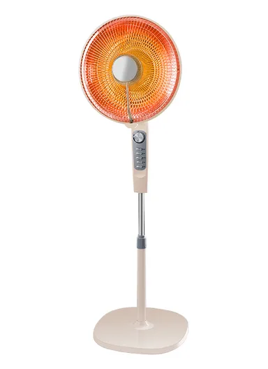 1000W 16-Inch Standing Ceramic Sun Heater with 3 Heating Levels, Oscillation, Eco Mode &amp; Adjustable Height LSH-8065-3 – Cream