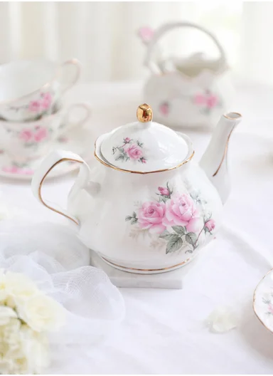 1 Piece 800ml Floral Ceramic Tea Pot 