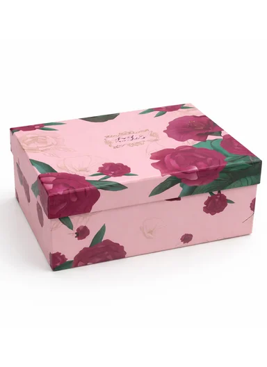 2-Pcs Elegant Ceramic Multipurpose Cups Set With Matching 2 Spoons &amp; Floral Design (D15 x H9)cm