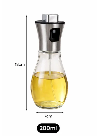 200ml Stainless Steel Oil Sprayer Bottle (D7 x H18)cm 