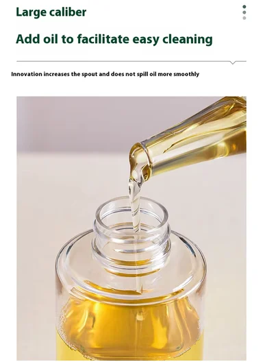 220ml Transparent Powerful Oil Sprayer Bottle (D6 x H22)cm - White