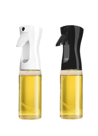 220ml Transparent Powerful Oil Sprayer Bottle (D6 x H22)cm - White
