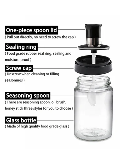 250ml Glass Oil Dispenser Bottle With Oil Application Spoon