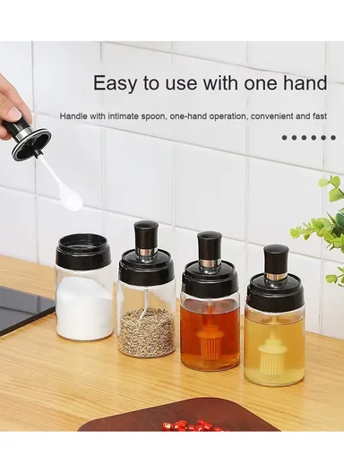250ml Glass Oil Dispenser Bottle With Oil Application Spoon