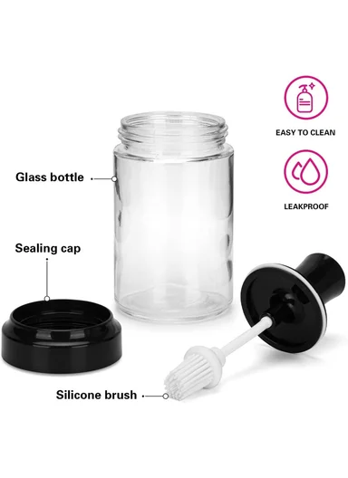 250ml Glass Oil Dispenser Bottle With Oil Application Brush