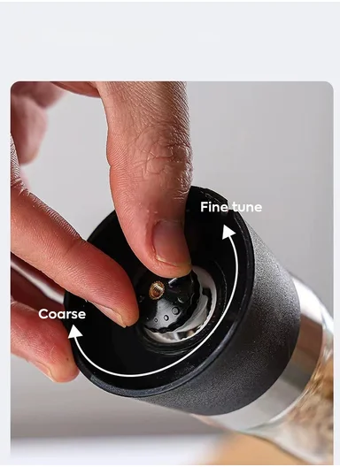 200ml Tall Manual Grinder With Stainless Steel Top (D6 x H18)cm - Orange