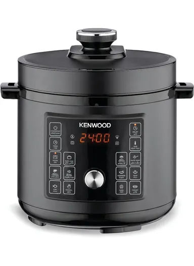KENWOOD Electric Pressure Cooker 6L Smart Steam Pot 16-in-1 Multifunctional Programmable Multicooker, Steamer, Rice Cooker, Slow Cooker, Saute Pot, Soup, Yogurt, Cake &amp;amp; More PCM90.000BK