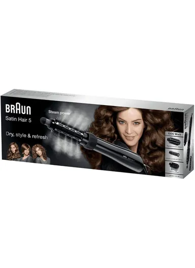 Satin Hair 5 Airstyler With Style Refreshing Steam &amp; 3 Styling Attachments AS530