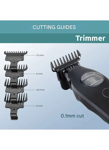 7200 RPM Professional T-Blade Hair Trimmer, Outer Rotor BLDC Motor, 2500mAh Battery, Dual USB &amp; Type-C Charging &amp; LED Display V-880T