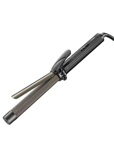 Ceramic-Coated 25mm Curling Iron with PTC Fast Heating, Adjustable 130°C–210°C Temperature &amp; 360° Swivel Cord – Black