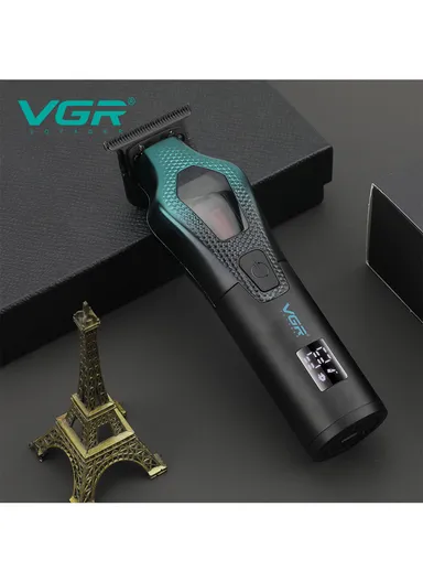 2500mAh Professional Hair Trimmer With DLC Blades &amp; LED Display V-997 
