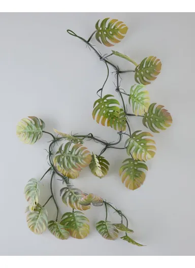 Monstera Leaf Single Branch Artificial Flower 110 cm Green-purple