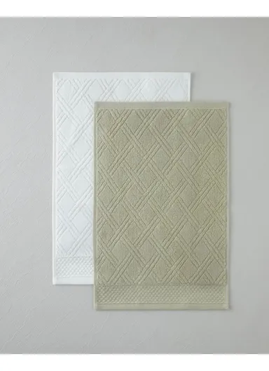 Chic Diamond Cotton Hand Towel 30x45 cm Light Green