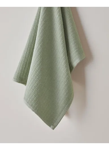 Stripe Cotton Face Towel 50x70 cm Khaki
