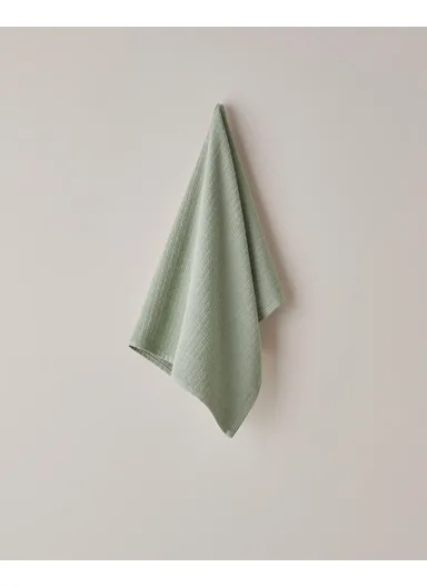 Stripe Cotton Face Towel 50x70 cm Khaki