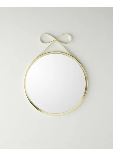 Embroidered Mirror 30 cm Black