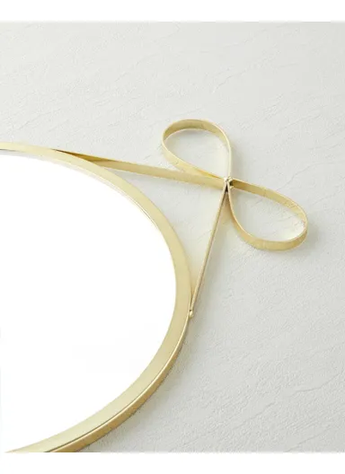 Embroidered Mirror 30 cm Black