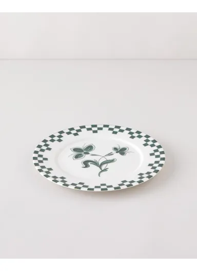 Gardenia Porcelain Serving Plate 25 cm Green