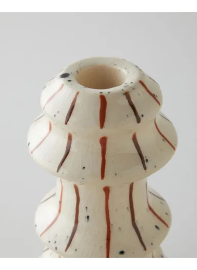 Lilie Candlestick 17.5 cm Cream