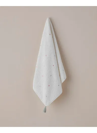 Petite Dot Cotton Tassel Face Towel 50x80 cm Pink - Green