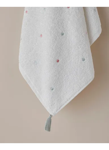 Petite Dot Cotton Tassel Face Towel 50x80 cm Pink - Green