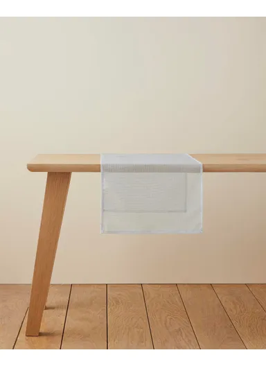 Nour Polyester Runner 45x145 cm Silver