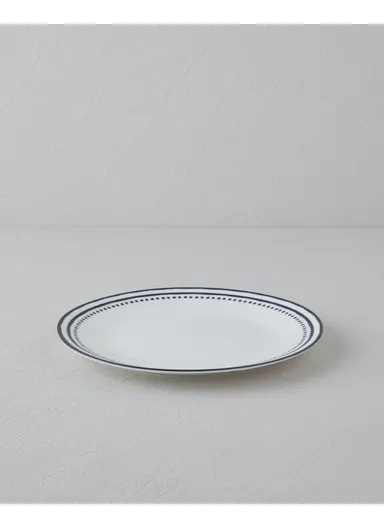 Monarch Porcelain Serving Plate 25 cm Black - White