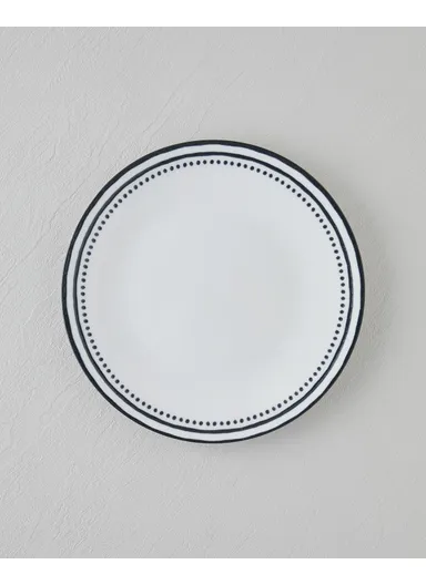 Monarch Porcelain Serving Plate 25 cm Black - White